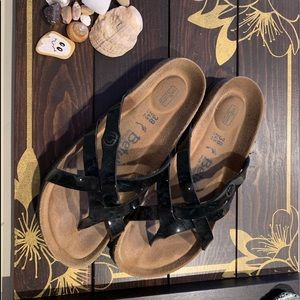 Betula sandals that have been worn only a few times.